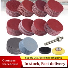 203Pcs 2 Inch Sander Disc Sanding Discs 80-3000 Grit Paper with 1Inch Abrasive Polish Pad Plate + 1/4 Inch Shank for Rotary