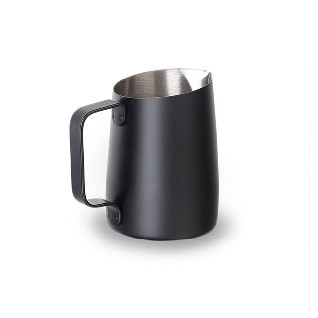 Kaffekanna 450ml mjölkskumningskanna skumskummare expressokopp expressokopp cafeteira espressokoppar skumskummare: Svart