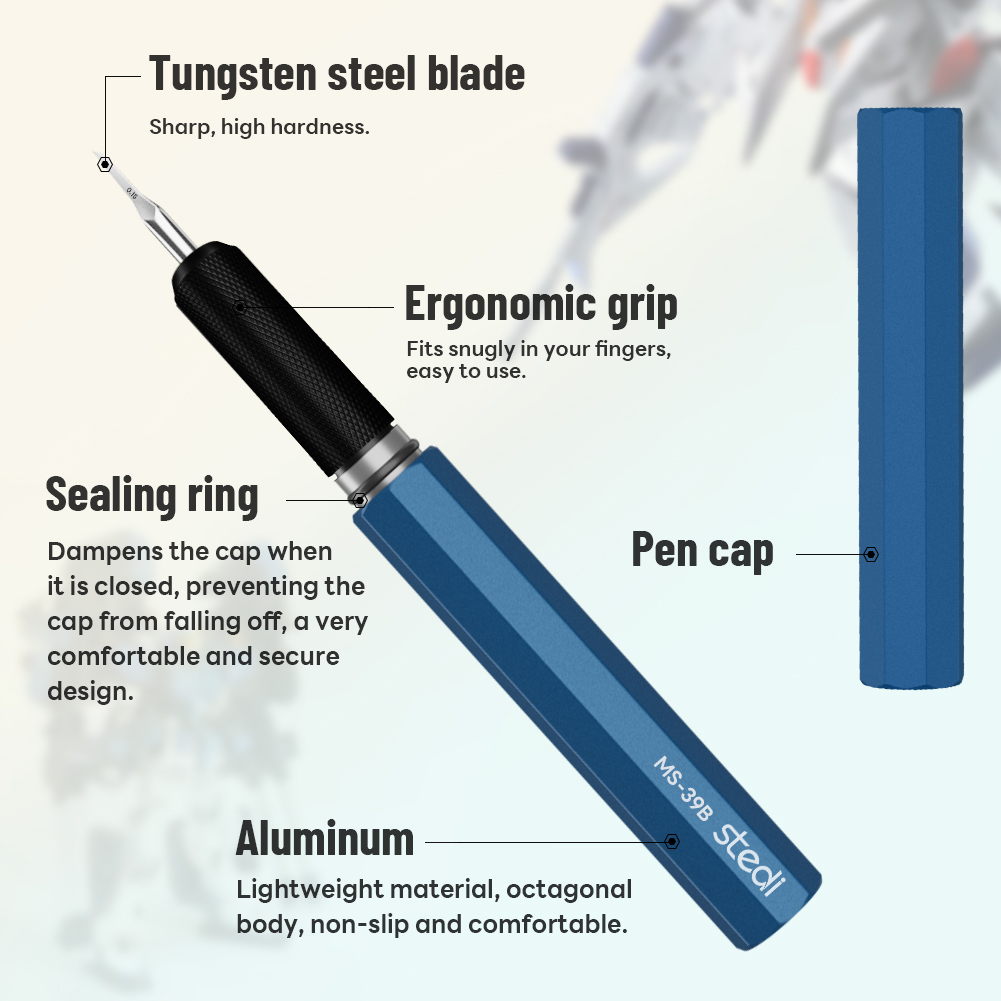 stedi Model Scriber,Tungsten steel Blades,for Modeling Hobby,RG Scale Model,Gundam Model Kit,for Scribing line, Engraved