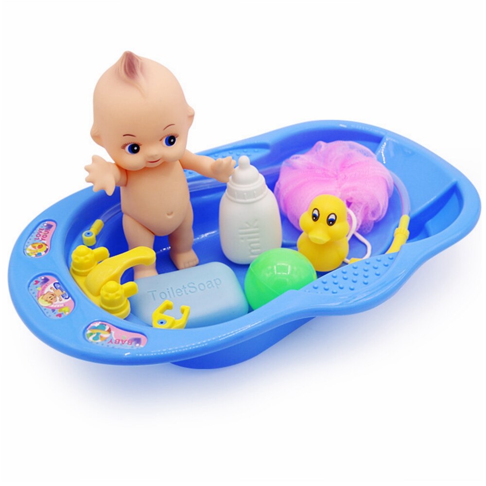 Girls Bathtub Baby Doll Bath Time Set Games Kids Christmas Birthday Toy For Child Water Floating Toys Early Educational