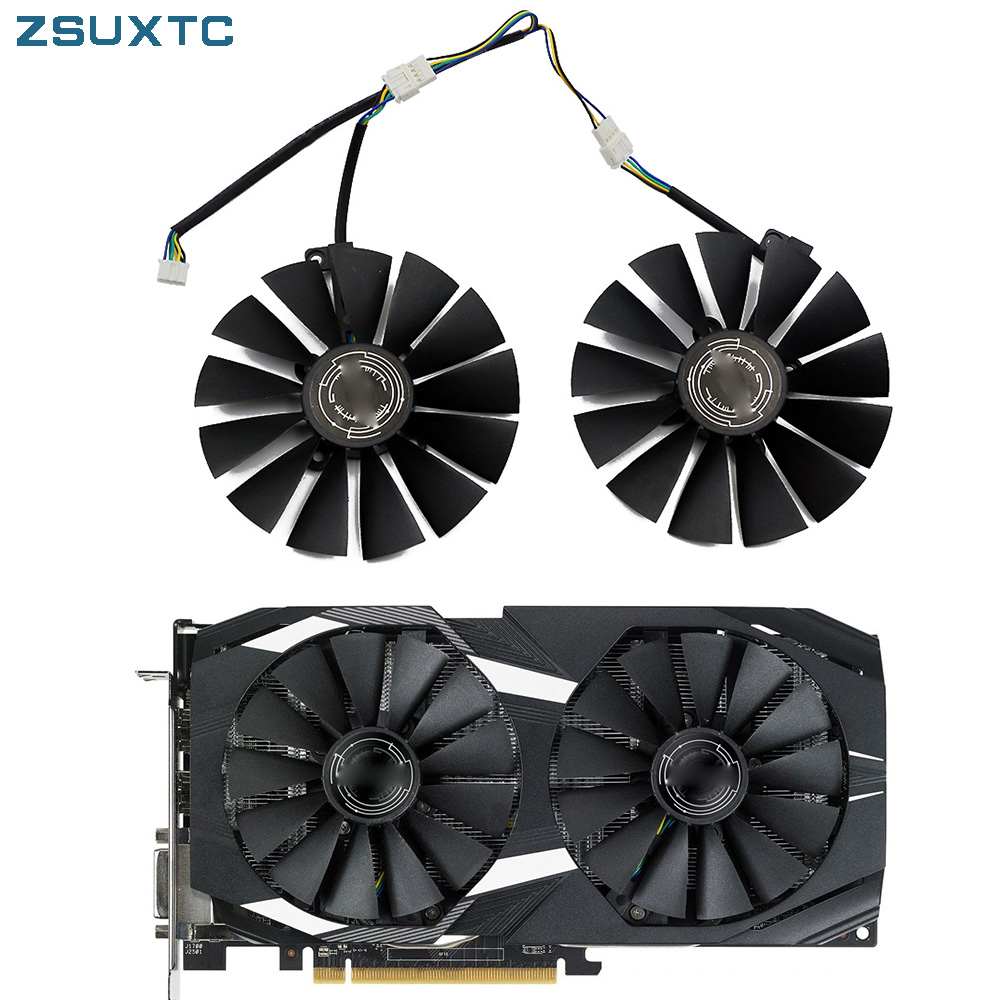 T 129215 SM 95 mm Kühlerlüfter für ASUS STRIX RX 470 580 570 GTX 1050Ti 1070Ti 1080Ti Gaming-Grafikkarten-Lüfter
