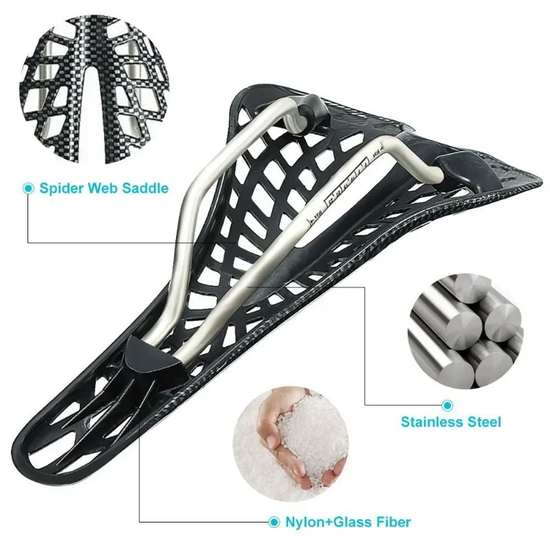 3D-geprint carbon fiber patroon fietszadel, ultralicht racefiets- en mountainbikezadel, fietszadelkussen