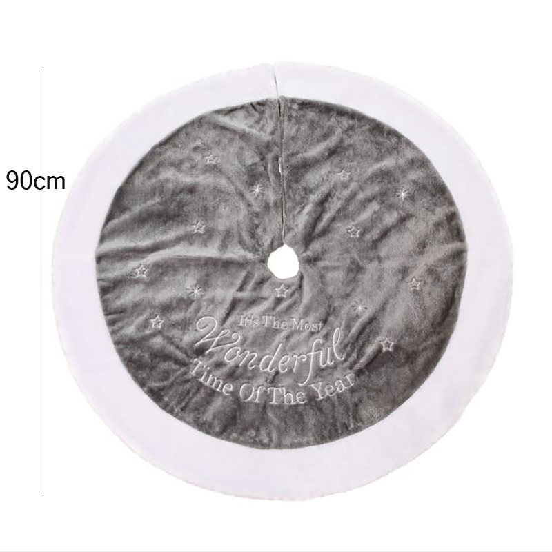 Tapis de décoration d&#39;arbre de noël, jupe courte en peluche, décoration de maison: Default Title