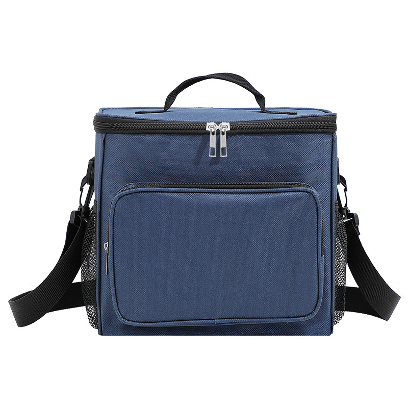 1pc isolerade lådor med stor kapacitet, handhållen crossbody, tillverkare av ispåsar för utomhusbruk, picknickväska, isolerad väska: Blå