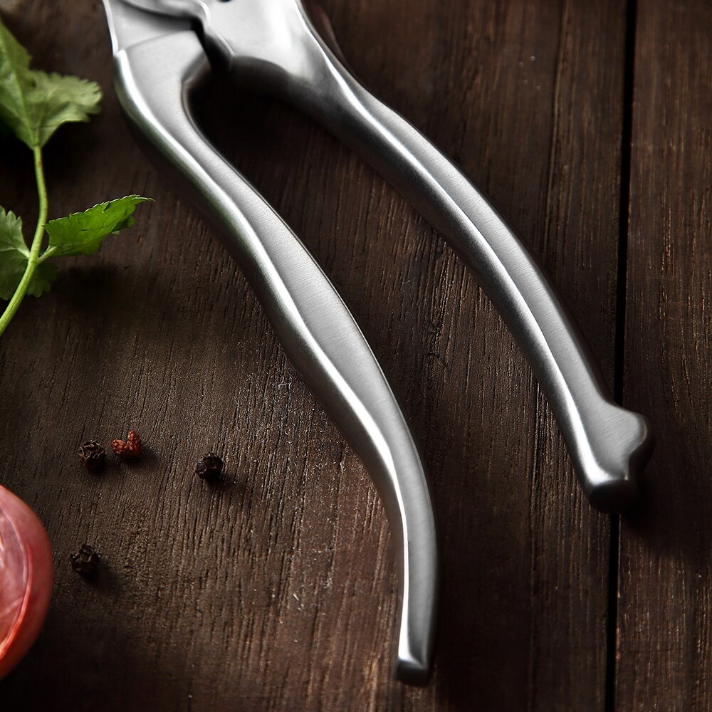 Hezhen tesoura de cozinha de aço inoxidável 3cr14mov, equipamento de cozinha tesoura para cortar osso de galinha ferramenta de cozinha