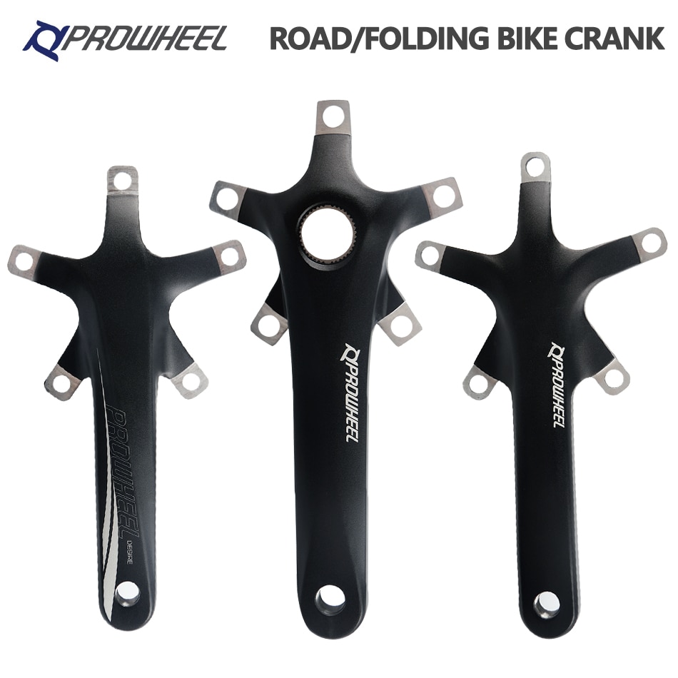 PROWHEEL ROAD Bike Crank 170 172.5mm 110/130BCD Crankset with BB Bottom Bracket Foldable Bicycle Cranks Aluminum Alloy
