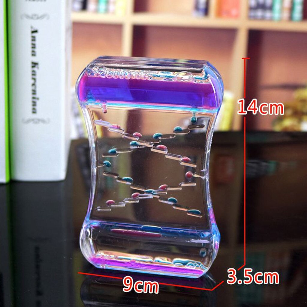 Hourglass Sensory Visual Stimulation Timer Decompression Water House Decoration Liquid Hourglass Stress Reliever Toys