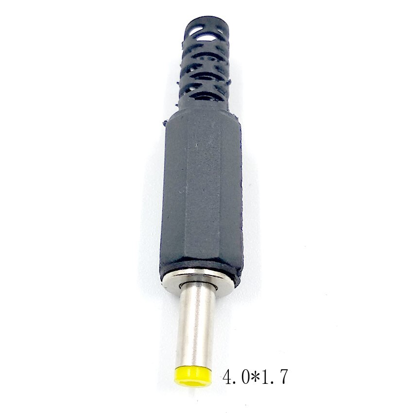 5pcs 5.5x2.5 5.5x2.1 4.8x1.7 4.0x1.7 3.5x1.35 2.5x0.7mm Man DC Power Plug Connector 180 graden Stekkers kabel Stekker Adapter: 4.0-1.7  5pcs
