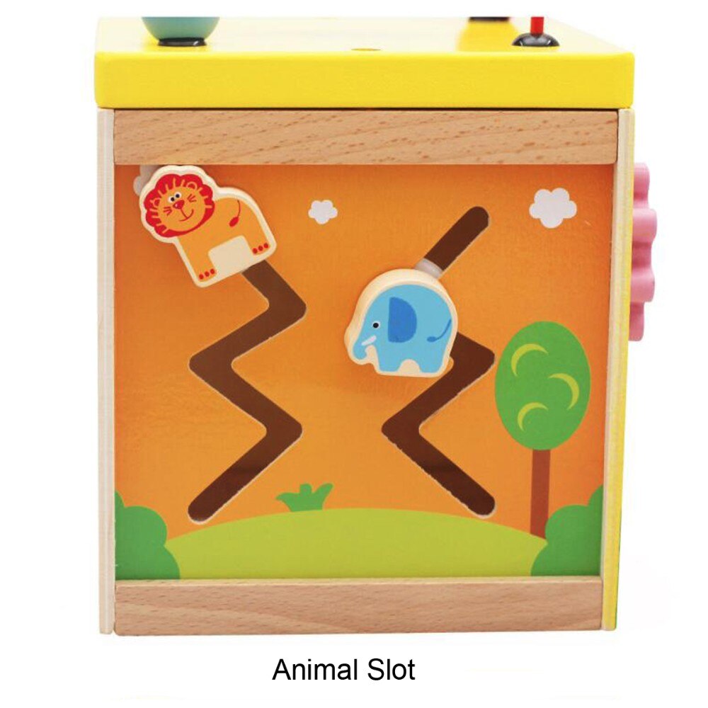 Enfants en bois montagnes russes cercle premières perles labyrinthe forme Match jeux Animal fente horloge Multi fonction Montossori jouet éducatif