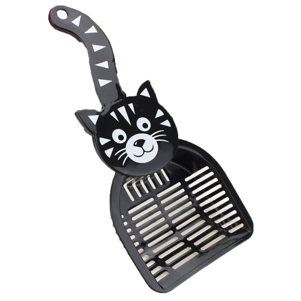 1PCS cute cartoon cat litter shovel cat litter shovel cat face pattern small tail shape pet shovel cat litter shovel multiple