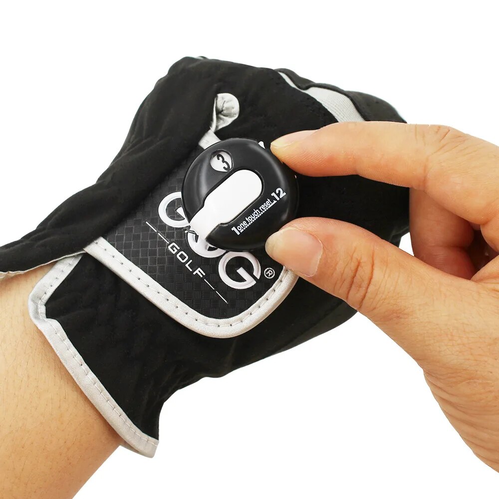 Mini Portátil Golf Stroke Counter, Fácil Reset, Até 12 Strokes, Pontuação Golf, Preto, Branco, Vermelho, Acessórios de Treinamento Golf, 1Pc