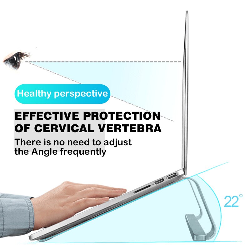 Laptop Stand Simple Aluminum Tablet Holder Universal for Apple MacBook Air Pro 11-17" Folding Office Notebook Portable