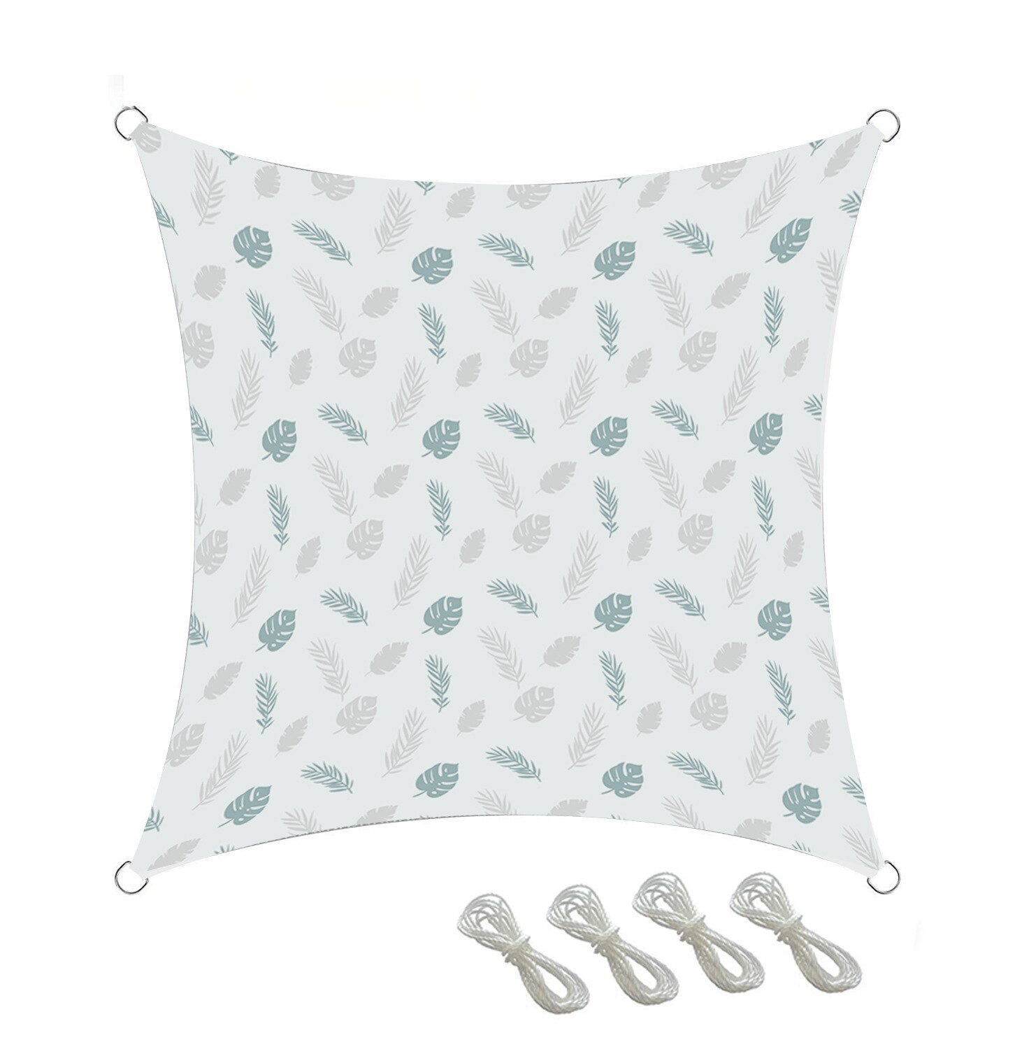 Waterproof Sun Shelter Garden Printed Sunshade Sail Outdoor Leaf Rainproof Shade Patio Terrace Pool Swimming Awning Canopy