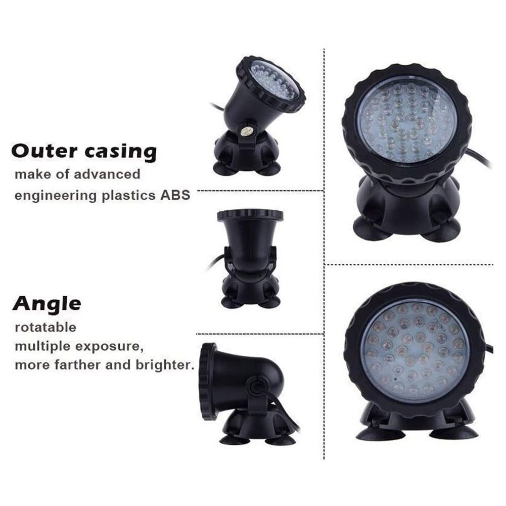 Led Onderwater Spot Verlichting Waterdichte Lamp Rgb 36Leds Onderwater Spot Light Zwembad Fonteinen Vijver Water Tuin Aquarium