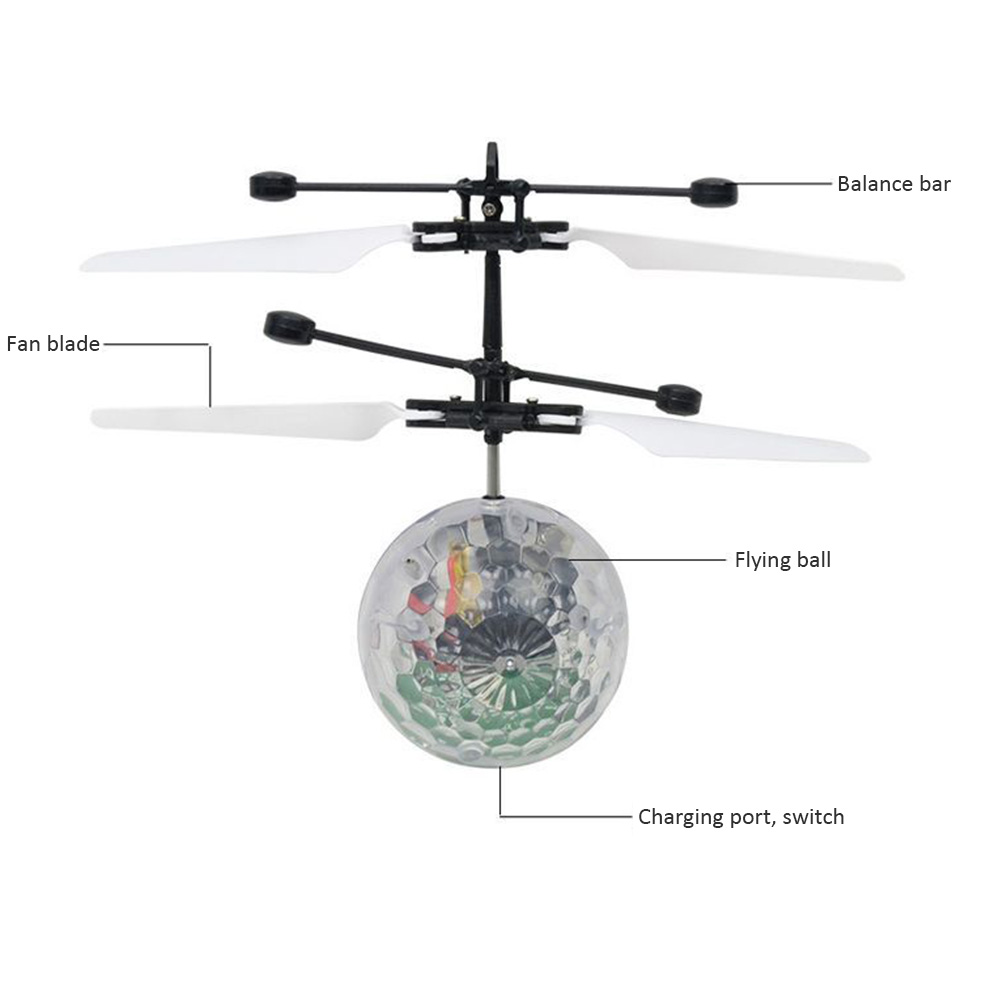 RC Vliegende Bal Lichtgevende Kids Vlucht Ballen Elektronische Infrarood Inductie Vliegtuigen Afstandsbediening Speelgoed LED Licht Helikopter speelgoed