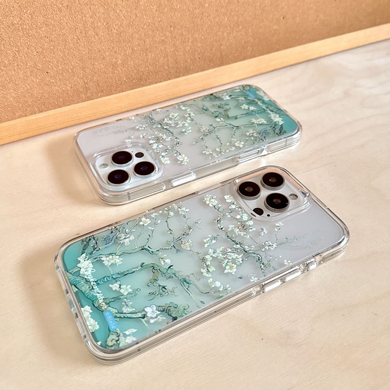 Funda de teléfono de flor de albaricoque a la para iPhone 16 15 Pro 11 13 14 Pro Max, Fundas de silicona a prueba de golpes con flores bonitas, Funda para mujer