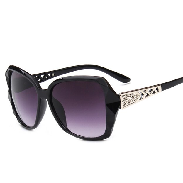 Mode Vierkante Zonnebril Vrouwen Luxe Grote Paarse Zonnebril Vrouwelijke Spiegel Shades Dames UV400: C1