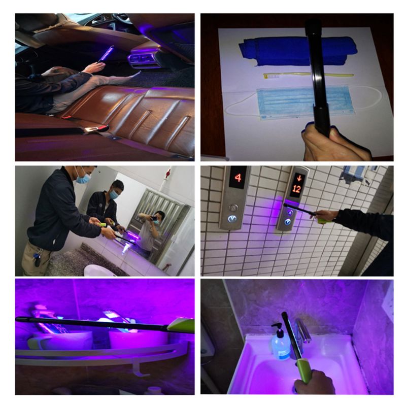 Palo de luz germicida UV Led de mano, casa y coche portátil para cepillo de dientes, artefacto antivirus de viaje, desinfección, venta al por menor