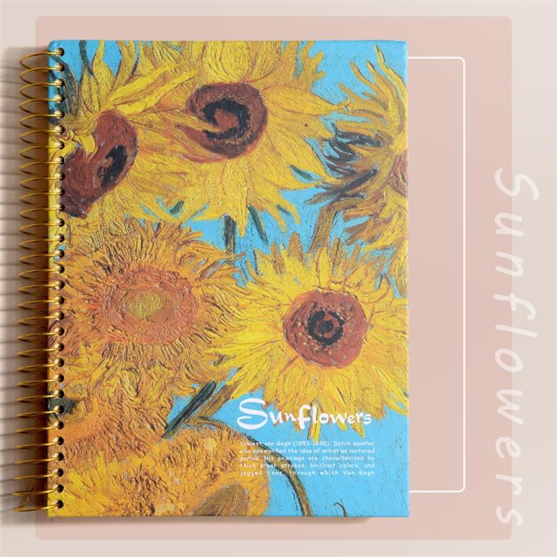 151 Pages Super Thick A4 Coil Notebook Diary Book Weekly Goals Habit Schedules Notepad Journal Simple School Supplies Stationer: Sunflower Notebook
