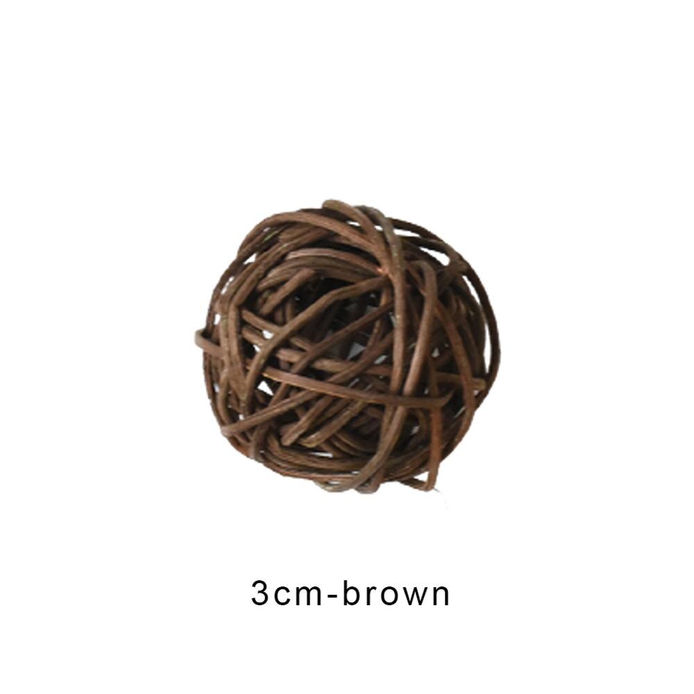 Kunstmatige Rotan Bal Stro Bal Foto Achtergrond Decoratie Voor Bruiloft Thuis Kerst Decoratie Foto Props: 3cm Brown