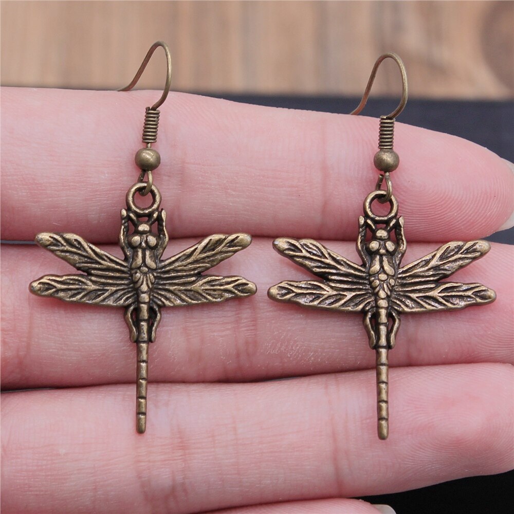 Vintage Dangle Dragonfly Oorbellen Lange Earring Zomer Stijl Voor Meisjes Vrouwen Sieraden: E1-A11828