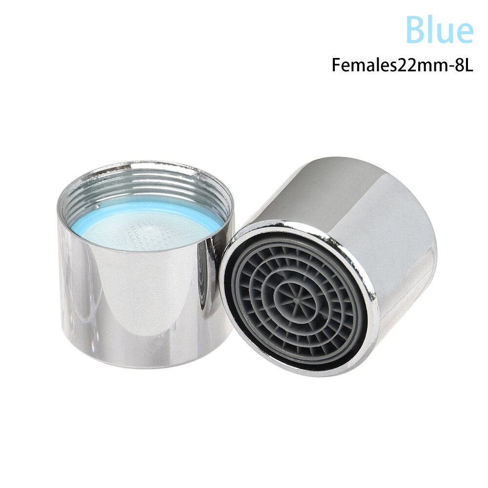 Badkamer Water Saving Tap Waterzuiveraar Filter Nozzle Water Filter Adapter Beluchter Diffuser Kraan Filter Nozzle Met Wasmachine: Females22mm-8L	blue