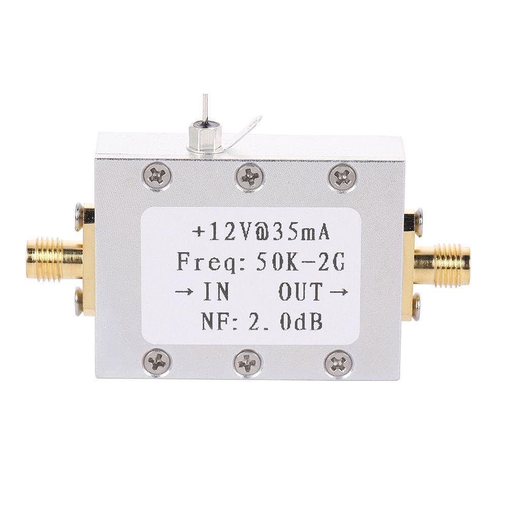 1PC RF Amplifier Signal Receiver 50K-2GHZ Low Noise Amplifier RF Amplifier Broadband Low Noise Amplifier LNA Gain 31DB Gain