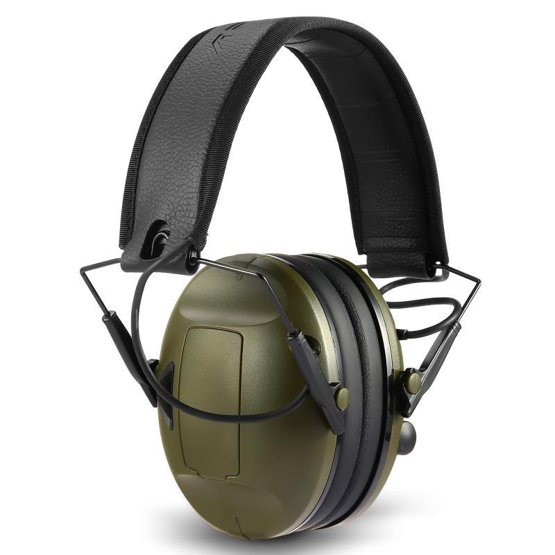 Earmuffs Active Headphones for Shooting Electronic Hearing protection Ear protect Noise Reduction active hunting headphone: WHITE