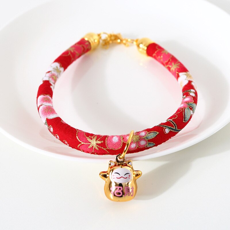 Collier pour chat, Super mignon, Style japonais, Shiba Inu, pour chien, avec clochette, accessoires, pendentif: Flower / 25-30