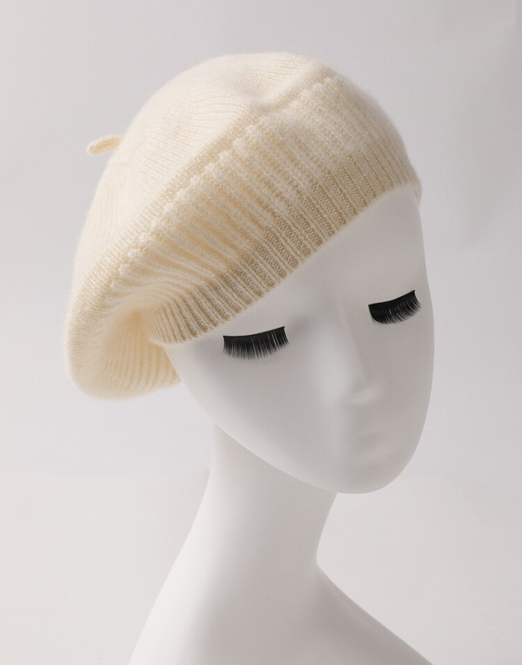 Naizaiga 100% Cashmere Outdoor warm shade cashmere beret warm hat ,SN263