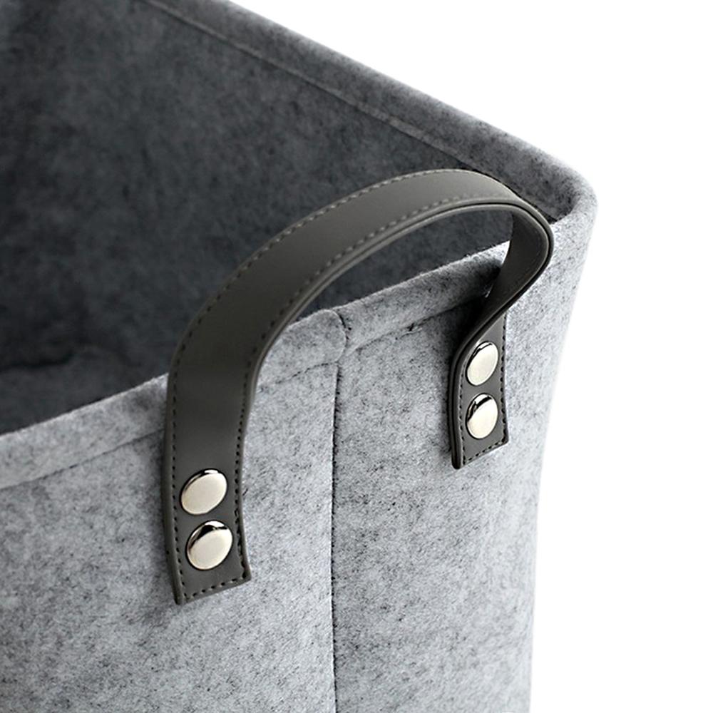 Foldable Dirty Clothes Laundry Basket Container Wool Felt Storage Baskets Toy Storage Box Home Sundries Organizer Large Capacity