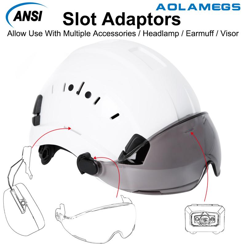 Bluetooth 5.0 Earmuffs Safety Helmet With Visors ANSI Head Protection for Engineer ABS Construction Hard Hat Industrial Work Hat