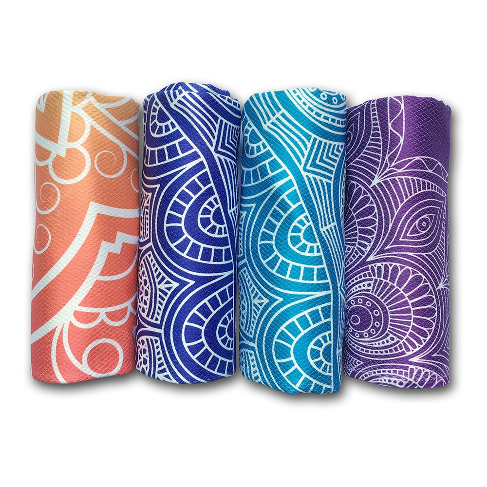 Tapis de Yoga de voyage tapis de Yoga imprimé antidérapant tapis pliant Ultra mince Portable pour Yoga Pilates exercice de remise en forme à domicile fibres superfines