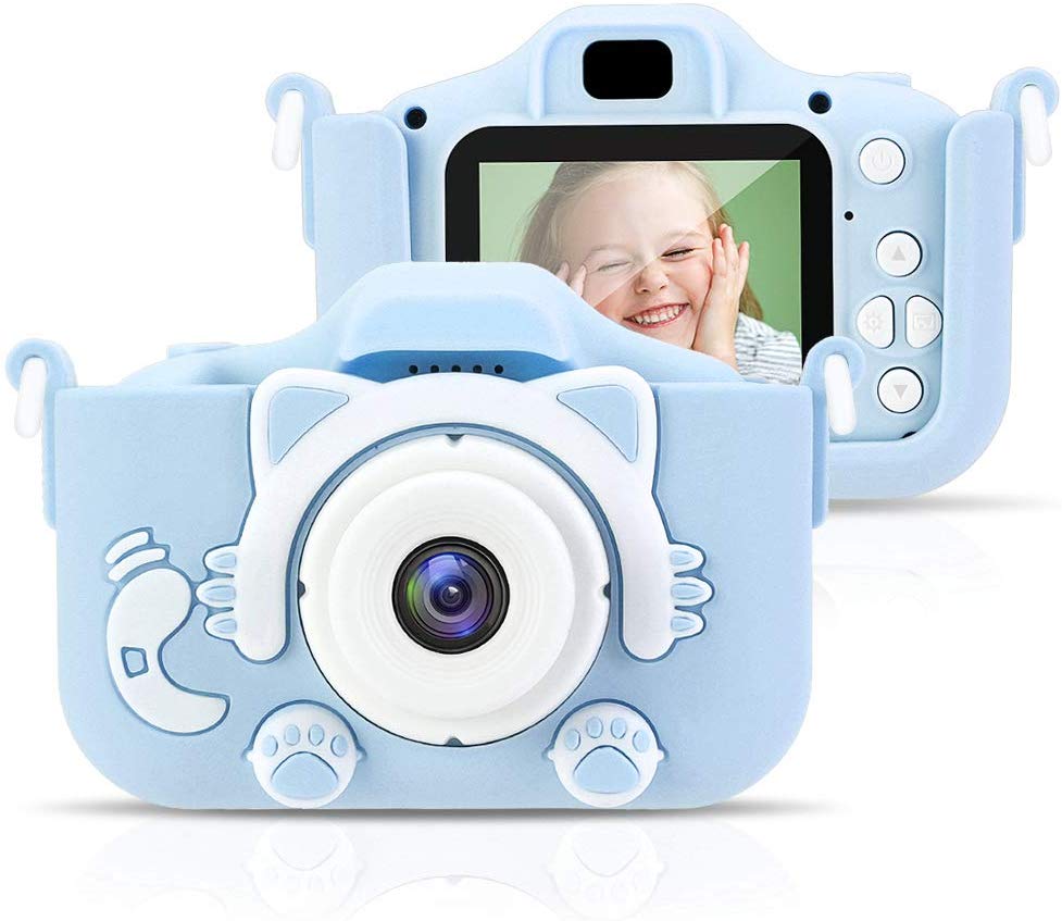 HD Kids Digital Camera With Dual Cameras Shockproof Cartoon Video Camcorders For Boys Girls Mini Photo Game Kameras