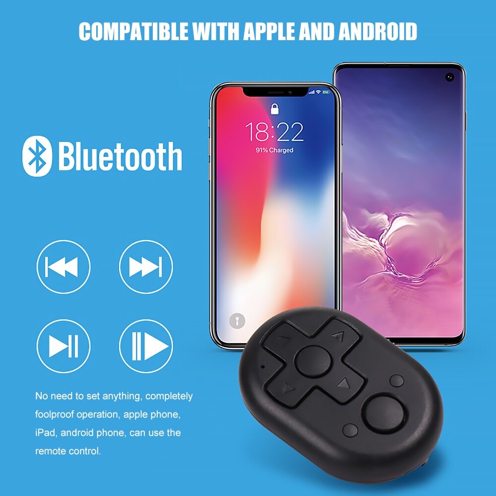 Wireless Bluetooth Remote Camera Shutter Release Button For Selfie Camera Controller Bluetooth Remote Button For iPhone Android