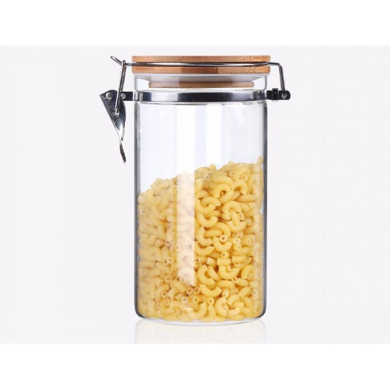 Glas Lagerung Flasche Glas mit Deckel Küche Lebensmittel Kaffee Tee Topf Gewürz Versiegelt Schreibtisch Dekoration Startseite Organizer Lebensmittel Container