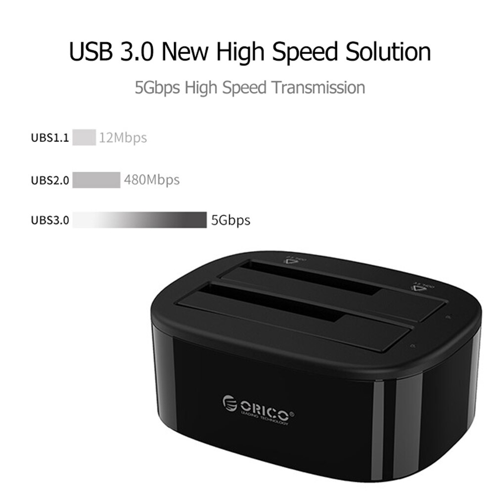 6228US3 Usb 3.0 Naar 2.5 3.5 Sata Dual Bay Externe Hdd Ssd Docking Station Harde Schijf Docking Harde Schijf adapter