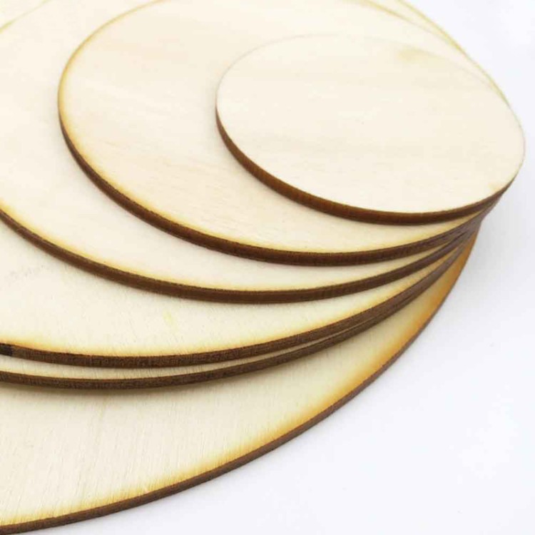 10-80mm Wood Disks Crafts Log Slices Discs Cutout Circle Round Large for Paint Wedding DIY Decoration
