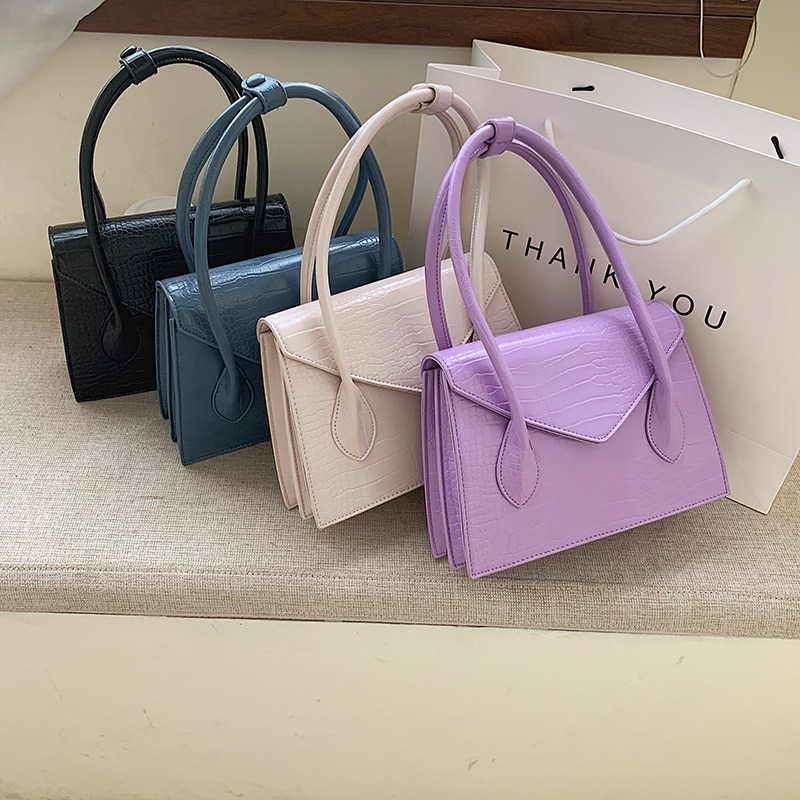 Crossbodytassen met krokodillenmotief voor dames, dameshandtas van pu-leer, avondtassen van merk sac a main