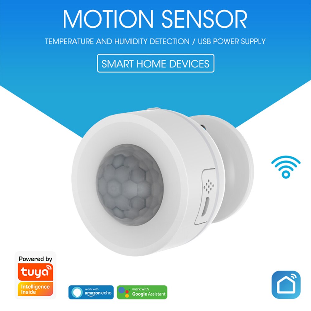 Neo coolcam wifi temperatur og fuktighet innebygd pir bevegelsesdetektor alarm detektor usb eller batterilading tuya smart sensor