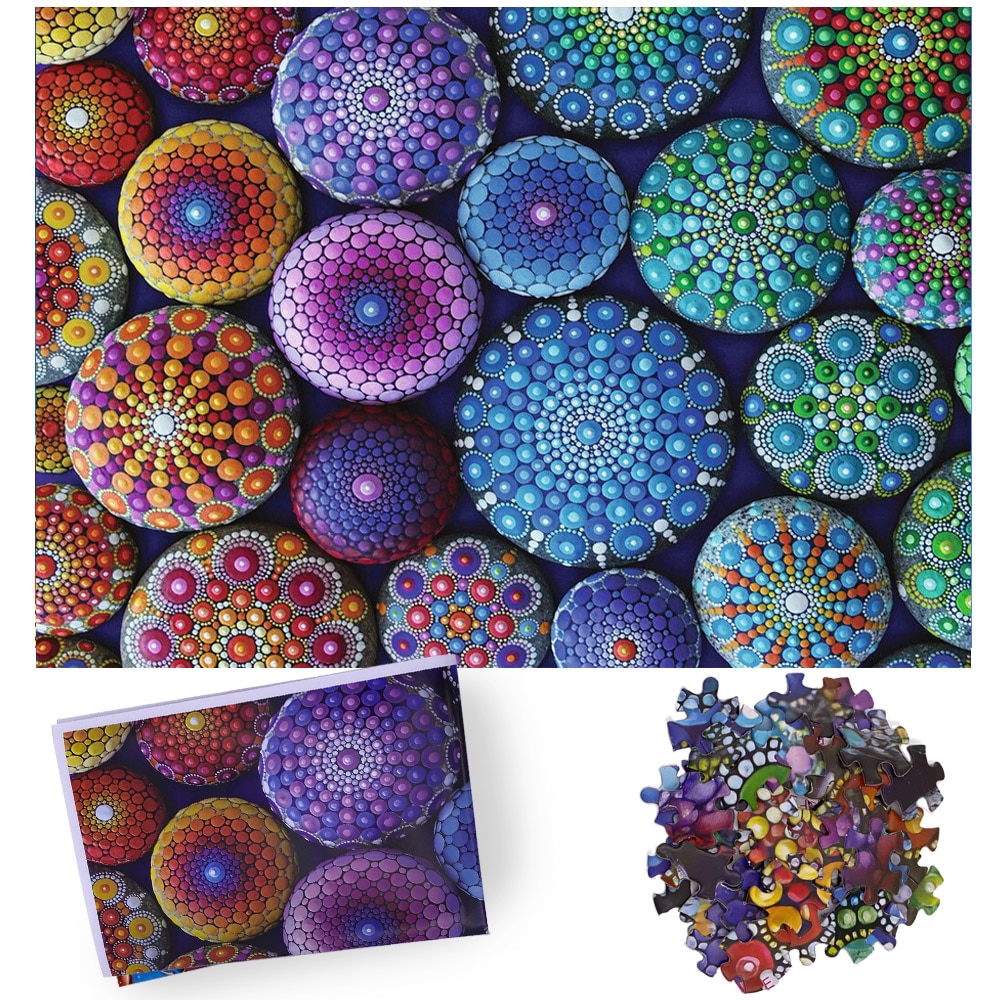 Colorful Dots Puzzle 1000 Pieces Jigsaw Puzzle for Adults Kids