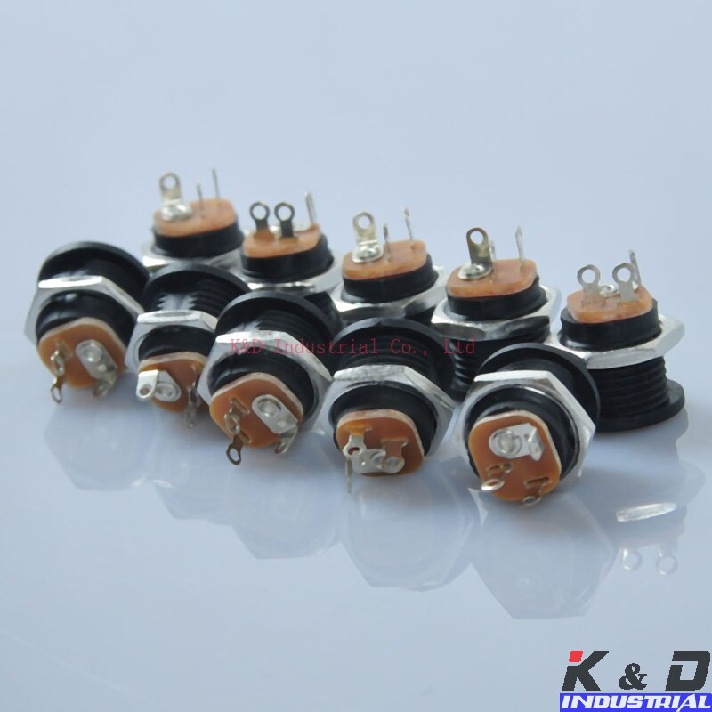 10x Power Jack Socket - 2.1mm Screw Nut - DIY Effect Pedal Power Supply