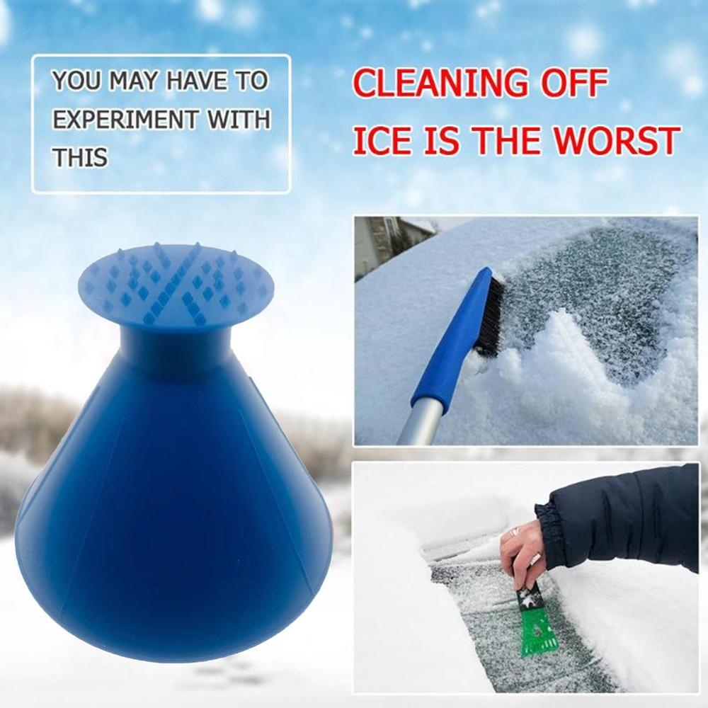 Cone Windshield Ice Bucket Funnel Car Glass Scraper Car Cone Snow Remover Practice Cleaning Tool Ice Shovel