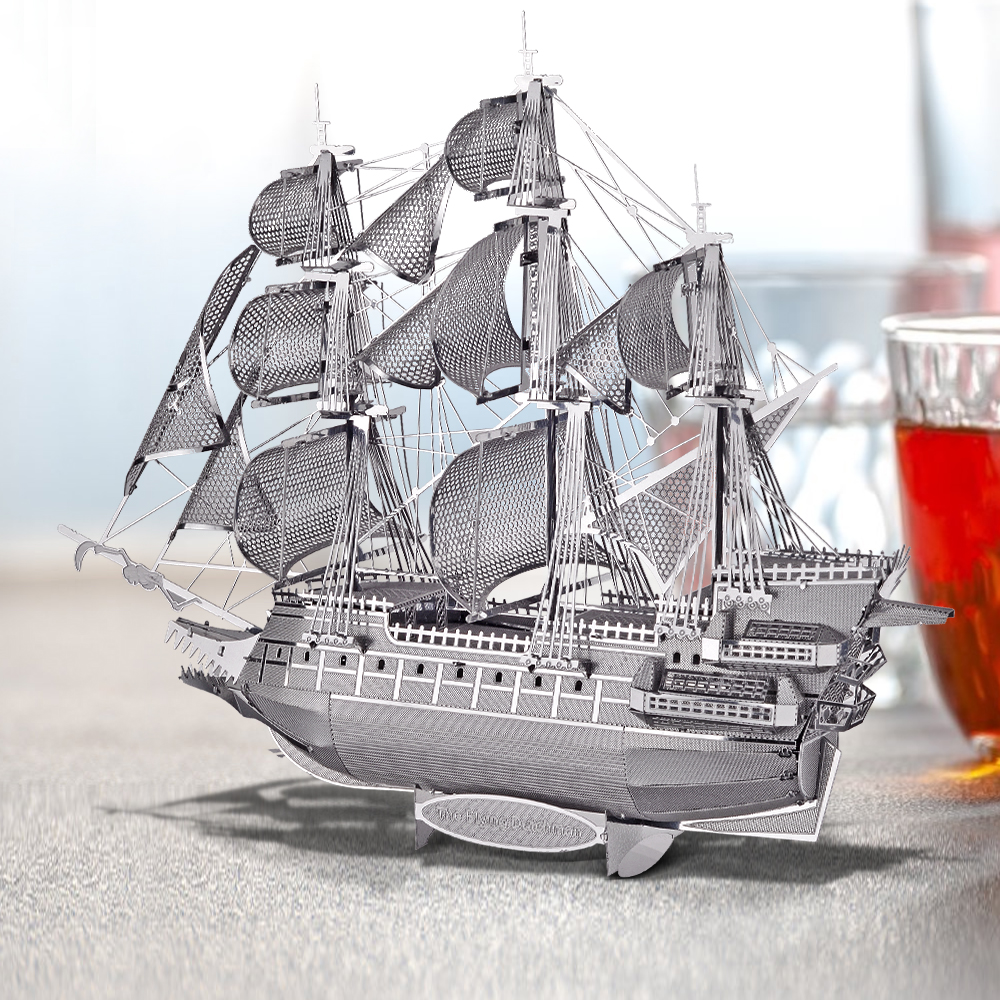 Modèle de bateau à monter soi-même, assemblage tridimensionnel, Puzzle en métal néerlandais volant, modèle de bateau Pirate, kit de décoration