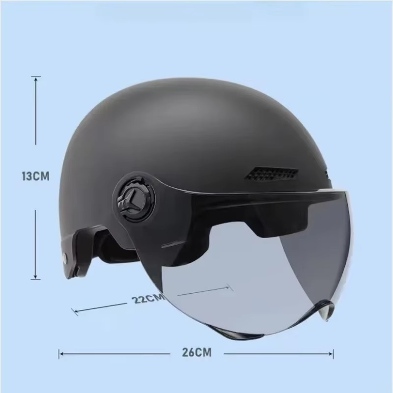 Fahrradhelm mit Schutzbrille, Objektiv, Gehörschutz, reflektierender Aufkleber, Fahrradhelm, MTB, Rennrad, E-Fahrrad, Fahrradhelm für Erwachsene