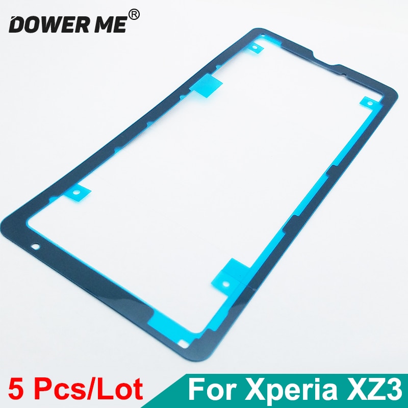 Dower me 5 Pz/lotto Posteriore del Portello Della Batteria Della Copertura Posteriore Autoadesivo Della Colla Adesivo Impermeabile per SONY Xperia XZ3 6.0"