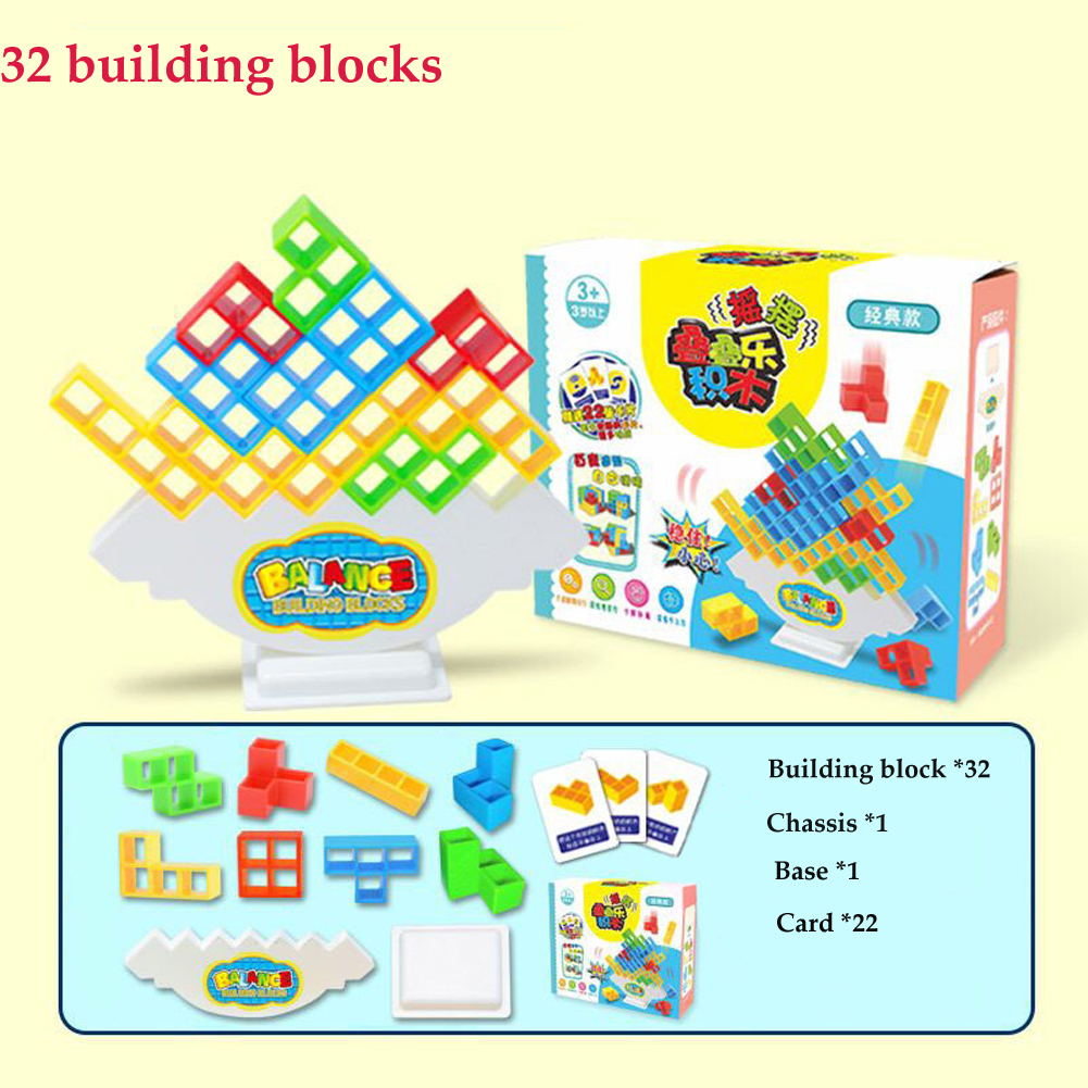 Giochi da tavolo impilabili sull'equilibrio Bambini Adulti Torre Block Giocattoli per feste in famiglia Giochi da viaggio Ragazzi Ragazze Puzzle Blocchi di costruzione Giocattolo