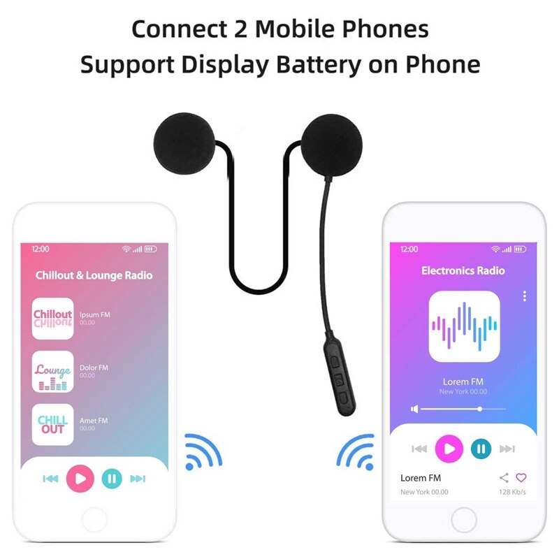 Motorhelm met koptelefoon bluetooth koptelefoon intercom hoofdtelefoon handsfree bellen