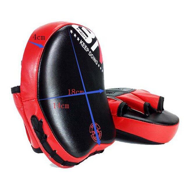 1 paire de gants de boxe de coup de pied moufles MMA Muay Thai tapis de coup de pied Arts martiaux engrenages d'entraînement Sanda entraînement adultes enfants équipement: Red