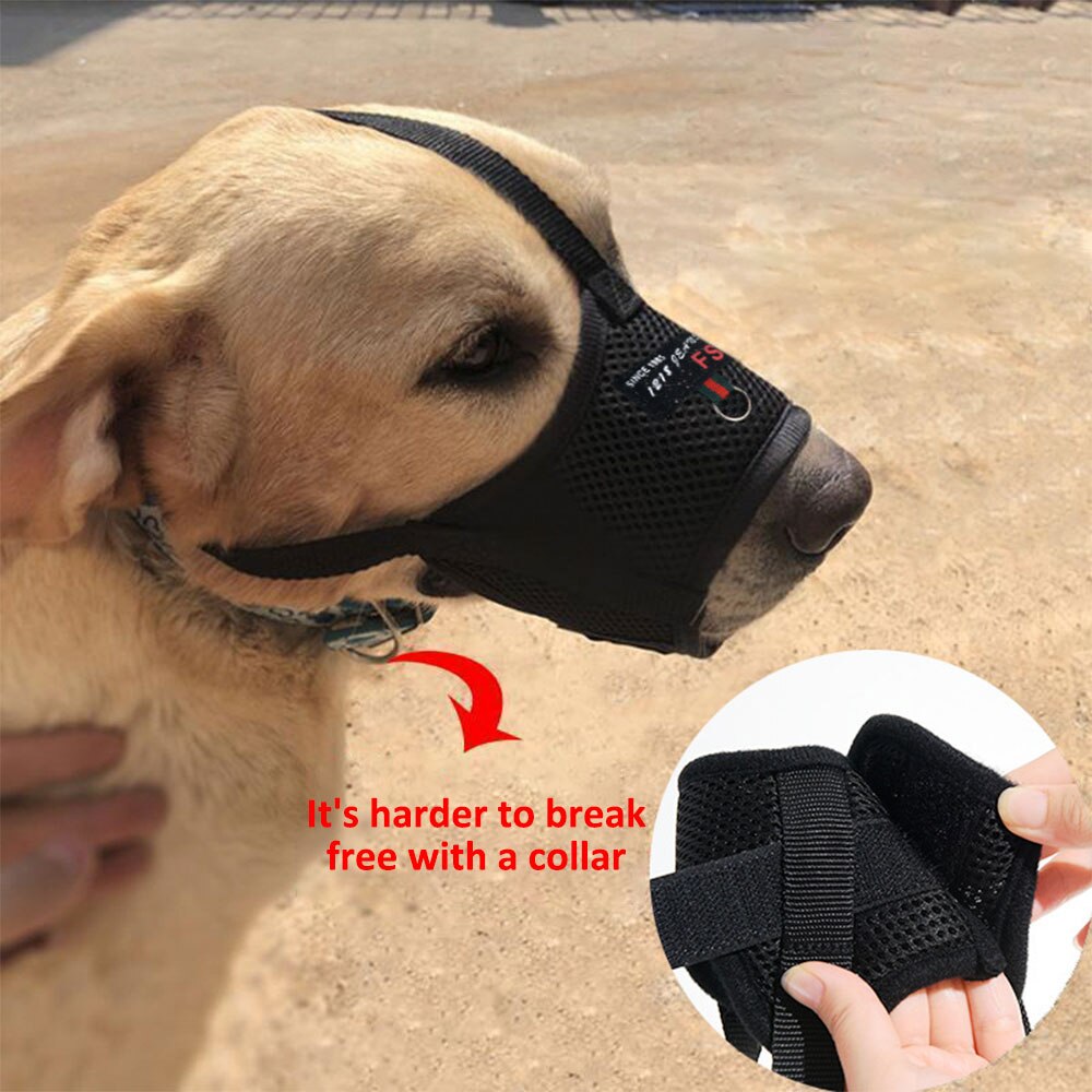 Muselière respirante en maille ajustable pour chien, muselière Anti-aboiement et Anti-morsure, produit d&#39;entraînement, accessoire d&#39;extérieur pour chien, M/L/XL/XXL